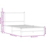 Metalni okvir kreveta bez madraca boja hrasta sonome 100x190 cm | shoptok.hr