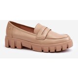 VINCEZA Women's Faux Leather Moccasins Beige Seravisa | Shoptok.si