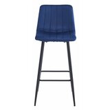 Brandless Hocker POZZA - mornarsko modri žamet / črne noge x 1, (22060678) | Shoptok.si