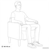  Fotelja na razvlačenje s naslonima za ruke plava 54 cm | shoptok.hr