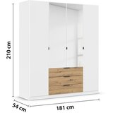 Boxxx OMARA ZA OBLAČILA, siva, bela, hrast artisan Slike