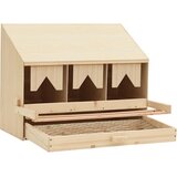  Gnijezdo za nesilice s 3 odjeljka 72x33x54 cm masivna borovina | Eponuda.com