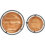 vidaXL 2 kosa stranske mize Set masivni les Acacia | Shoptok.si