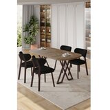 Hanah home Set trpezarijskog stola i stolica (5 delova) Axton Atlantic Pine Black | Eponuda.com