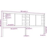  Uzglavlje sivo 206 x 4 x 100 cm od masivne borovine | shoptok.hr