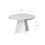 Hanah home Mushroom - Gold, White v2 klubska mizica, (20870339) | Shoptok.si