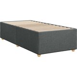 vidaXL Box spring postelja z vzmetnico temno siva 100x200 cm blago | Shoptok.si