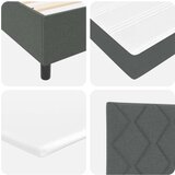 vidaXL Škatlasta postelja z vzmetnico temnosiva 140x190 cm tkanina | Shoptok.si