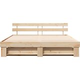  Krevetna konstrukcija Smeđa 180 x 200 cm Čvrsto borovo drvo | shoptok.hr