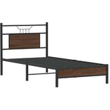  Okvir kreveta bez madraca smeđa boja hrasta 75x190 cm drveni | shoptok.hr