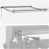  Tkanina za tende s narančasta i smeđa 350 x 250 cm Poliester | shoptok.hr