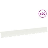  Ograda oko Travnjaka 20 pcs 102 x 10 x 4 cm Čelik Bijela | shoptok.hr