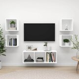 5-dijelni set TV ormarića bijeli od konstruiranog drva | shoptok.hr