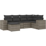 Maison Chic Seti vrtnega pohištva - Vrtna garnitura - Vrtni pohištvo set 6-delna z blazinami siv poli ratan, (21796193) | Shoptok.si