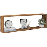 vidaXL Stenske kockaste police 4 kosi starinski les 100x15x30 cm Cene