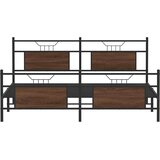 vidaXL Metalni okvir kreveta bez madraca smeđa boja hrasta 160x200 cm | shoptok.hr