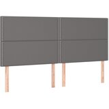  Uzglavlje sivo 200x5x118/128 cm umjetna koža | shoptok.hr