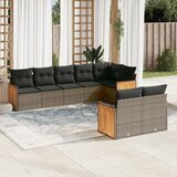 Maison Chic Seti vrtnega pohištva - Vrtna garnitura - Vrtni pohištvo set 8-delna z blazinami siv poli ratan, (21800582) | Shoptok.si