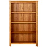 Maison Chic Knjižna omara - Knjižni regal 4-nadstropna 70x22x110 cm trdna hrastovina, (21724544) | Shoptok.si