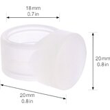 Wagner Blažilnik za vratno kljuko EH52, Ø 18 mm, DE 4 kosi, višina 20 mm, prozorna izvedba | Shoptok.si