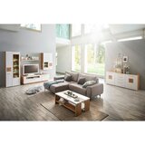 Hom`in klubska miza, bela, barve hrasta | Shoptok.si
