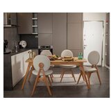Hanah home Trpezarijski set Touch (4S), Hrast-bež | Eponuda.ba