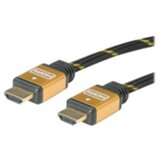 Roline HDMI priključni kabel HDMI-A vtič 10.00 m črna\, zlata 11.04.5506 #####4K UHD\, dvojno oklopljen\, pozlačeni konektorji HDMI kabel, (20419145) | Shoptok.si