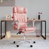 Maison Chic pisarniški stol - računalniški stol roza umetno usnje, (21784374) | Shoptok.si