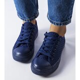 Gemre Navy blue woven fabric sneakers Thibodeau | shoptok.hr
