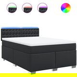 Maison Chic Box spring postelja - Vzmetna postelja z vzmetnico črn 140x190 cm umetno usnje SL4804, (21900600) | Shoptok.si