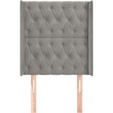  Vzglavje z ušesi svetlo sivo 83x16x118/128 cm žamet, (20793755) | Shoptok.si
