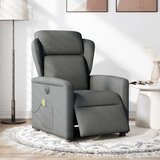 Maison Chic Električni masažni naslanjač - Relax naslanjač temno sivo blago, (22062247) | Shoptok.si