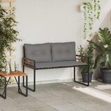  Drvena klupska klupa s jastukom Svijetlo siva 114 x 55 x 77 cm | Eponuda.com