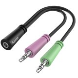 Hama 00200351 utičnica audio priključni kabel [2x 3,5 mm banana utikač - 1x priključna doza za 3,5 mm banana utikač] 0.15 m crna Cijene