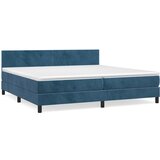 The Living Store Box spring postelja z vzmetnico temno modra 200x200 cm žamet - Box Spring Postelja, (21491781) | Shoptok.si