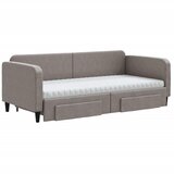  Dnevni krevet na razvlačenje smeđesivi 90 x 200 cm od tkanine | shoptok.hr