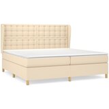  The Living Store Box spring postelja z vzmetnico krem 200x200 cm blago - Box Spring Postelja, (21450233) | Shoptok.si