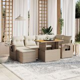 vidaXL 7-dijelni set vrtnih sofa od poliratana s jastucima bež | shoptok.hr