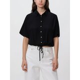 Reserved Viskozna košulja s vezanjem - crno | shoptok.hr