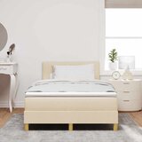  LED Box Spring Krevet s LED trakama Krema 120 x 190 cm tkanina | shoptok.hr