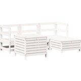  5-dijelni set vrtnih sofa bijeli od masivne borovine | shoptok.hr