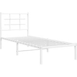 Metalni okvir za krevet s uzglavljem bijeli 80x200 cm | shoptok.hr