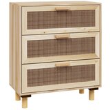 Maison Chic Komoda - Predalnik rjava 60x30x70 cm trdna borovina in naravni ratan, (21719318) | Shoptok.si