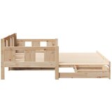 vidaXL Izvlečna dnevna postelja s predali 80x200 cm trdna borovina | Shoptok.si