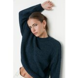 Trendyol Blue Straight Collar Knitwear Sweater Cene
