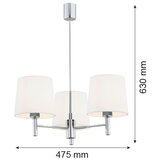 Brilagi Luster na šipci MONTE 3xE27/15W/230V krem/sjajni hrom | Eponuda.com