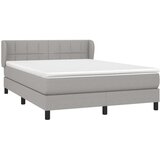  Krevet s oprugama i madracem svjetlosivi 140x190 cm od tkanine | shoptok.hr