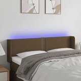  LED uzglavlje tamnosmeđe 147x16x78/88 cm od tkanine | shoptok.hr