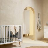 Qu-ax dječji krevetić flow 60x120 white & oak | shoptok.hr