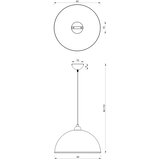  Luster na sajli KITCHEN 1xE27/15W/230V bela/zlatna | Eponuda.com